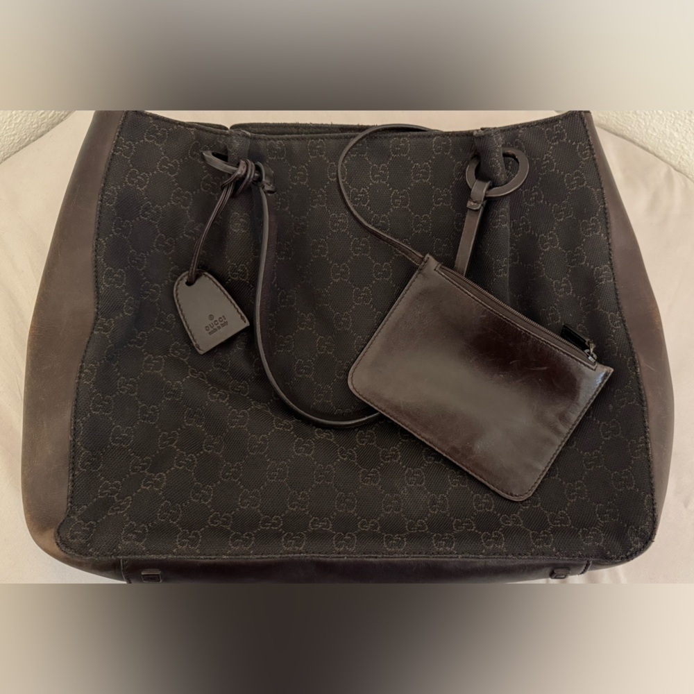 Vintage Gucci GG Canvas Tote Bag | Brown - Picture 3 of 16